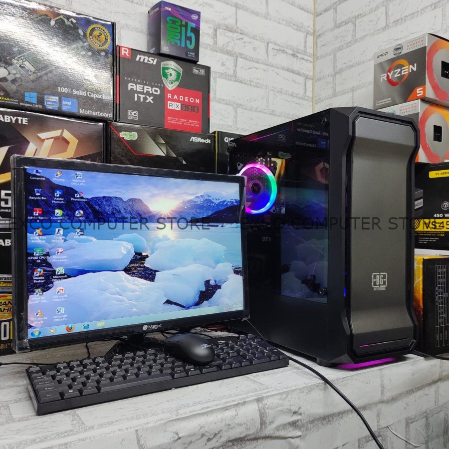 PC GAMING FULLSET Core i7 Ram 8gb Ssd Hdd 1Tb Vga 2gb ddr5 Siap pakai