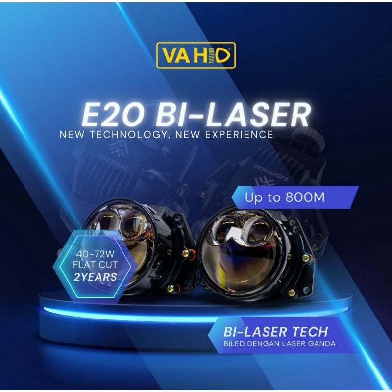 BiLED E20 Vahid Surrpas Lasser LED Proyektor 3 inch purple lens dual core cut off flat