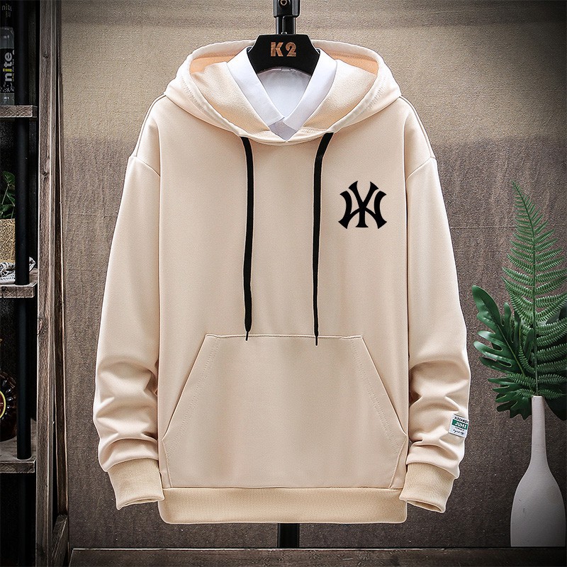 IvannaCollection Sweater Hoodie Pria dan Wanita Unisex NY Cool Bahan Fleece Tebal Premium