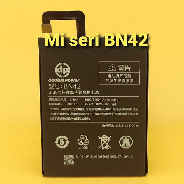 Battery Double Power Baterai REDMI NOTE 4 PRIME seri BN42 5000mah