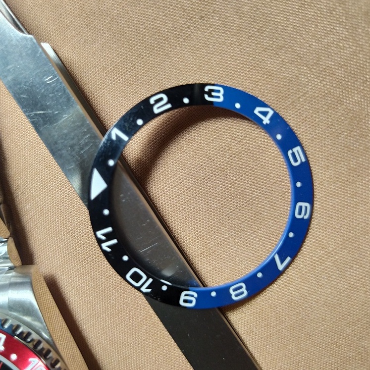 insert bezel seiko submarine skx batman dualtime 7s26 / 4r36 slope 38mm