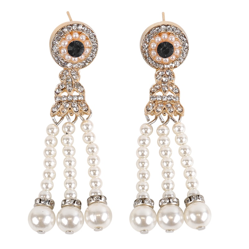 Anting Tusuk Gantung Desain Flapper Gatsby 20s Gaya 1920an Untuk Wanita