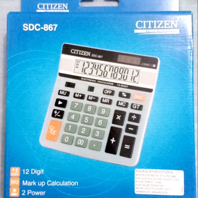 Kalkulator Citizen SDC-867