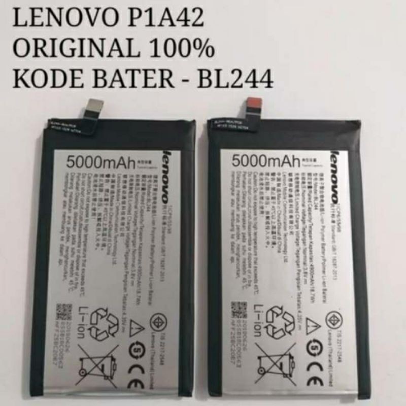 Batre baterai Lenovo Vibe P1 Turbo BL244 P1A42 Original
