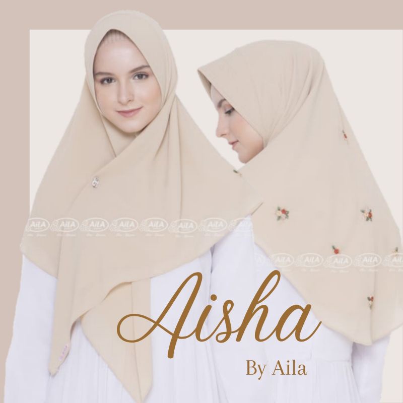 ORIGINAL AISHA SEGITIGA INSTANT BY AILA HIJAB MODERN HANDMADE SULAM PAYET PREMIUM ALL EVENT ANTI RIB