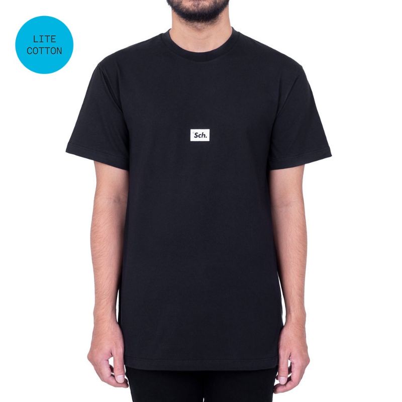 TSHIRT SCH BOX CASE BLACK II BAJU HITAM POLOS SIMPEL ORIGINAL