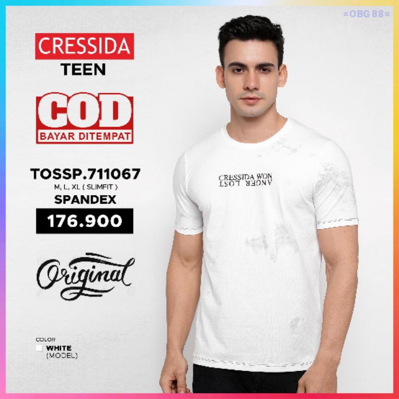Kaos pria lengan pendek Cressida original Kaos Cresida Kaos cressida pria TOSSP.711067 TEEN
