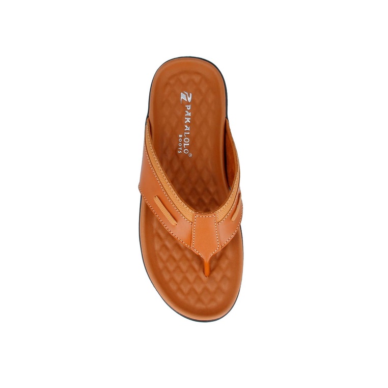 SANDAL JEPIT PAKALOLO PRIA ORIGINAL CASUAL KULIT ASLI COKLAT PB34