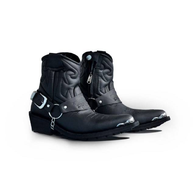 Sepatu Jenggel Jungle pria boots gaya kulit asli Sepatu motor