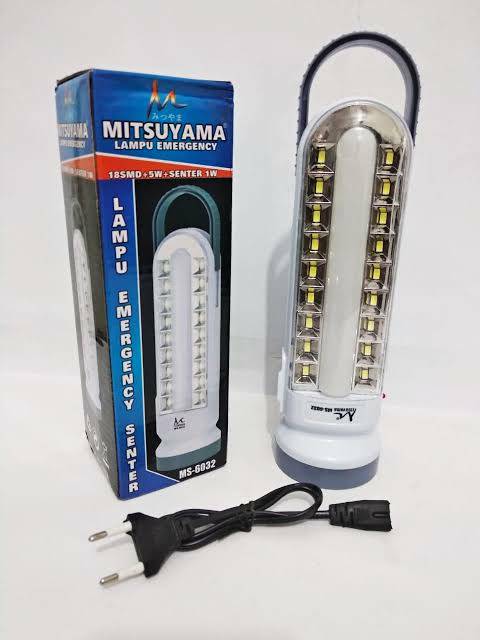 Lampu Emergency LED + Senter MS-6032 Senter Charger