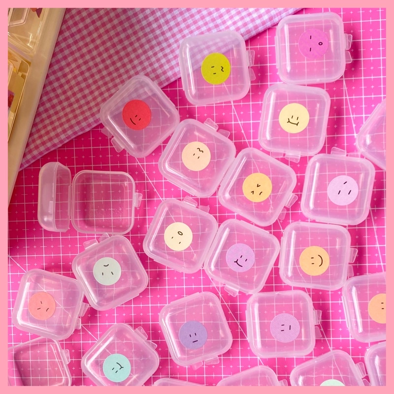 KOTAK PENYIMPANAN/ STORAGE MINI TRANSPARANT| Kotak Cincin, Obat, Jarum Pentul, Peniti, Anting Portable