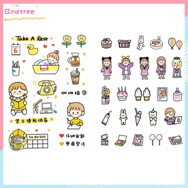 Stiker Lucu Dekorasi Ponsel Diary DIY