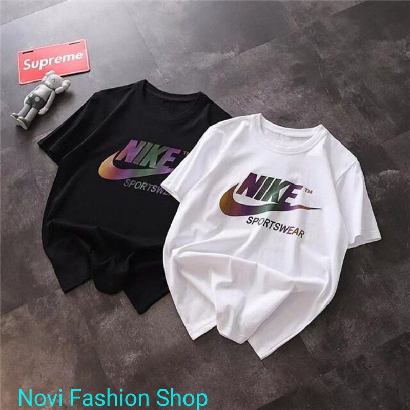 Kaos pria dewasa Distro KAOS NIKE SPORTSWEAR REFLEKTIF RAINBOW Cotton Combad30s