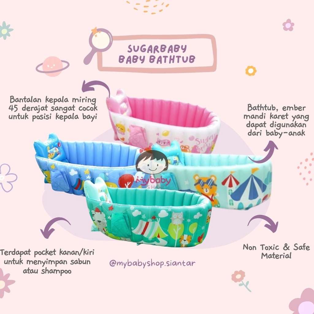 Sugarbaby 2in1 Inflatable Baby Bath Tub / sugar baby ember karet / ember mandi bayi