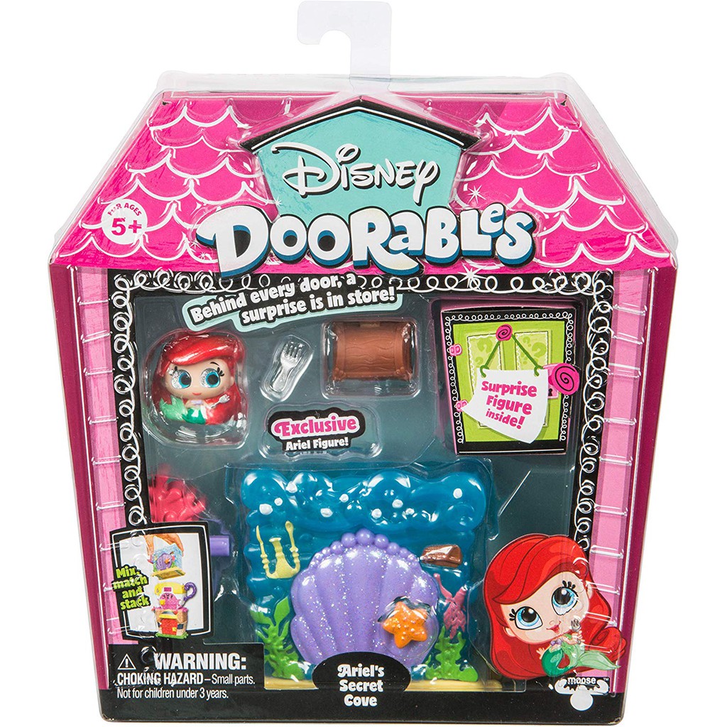 Disney Doorables Mini Stack Playset - Ariel's Secret Cove Original Princess Ariel Mermaid