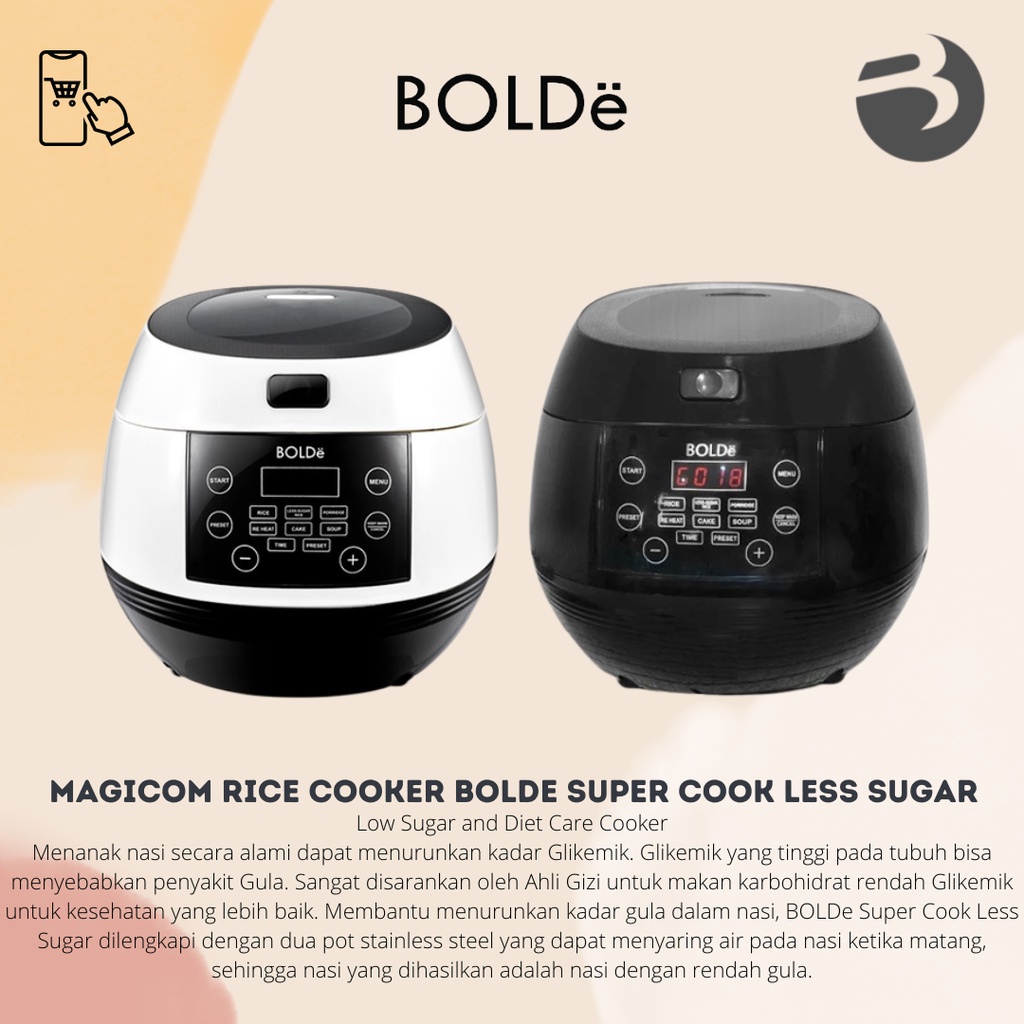 Magicom Rice cooker BOLDe Super Cook Less Sugar