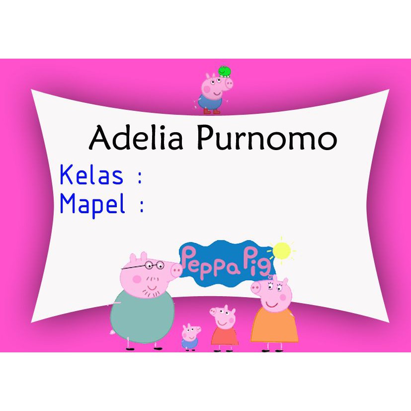 

Stiker Buku Peppa Pig Label Buku Peppa Pig Stiker Nama Untuk Buku