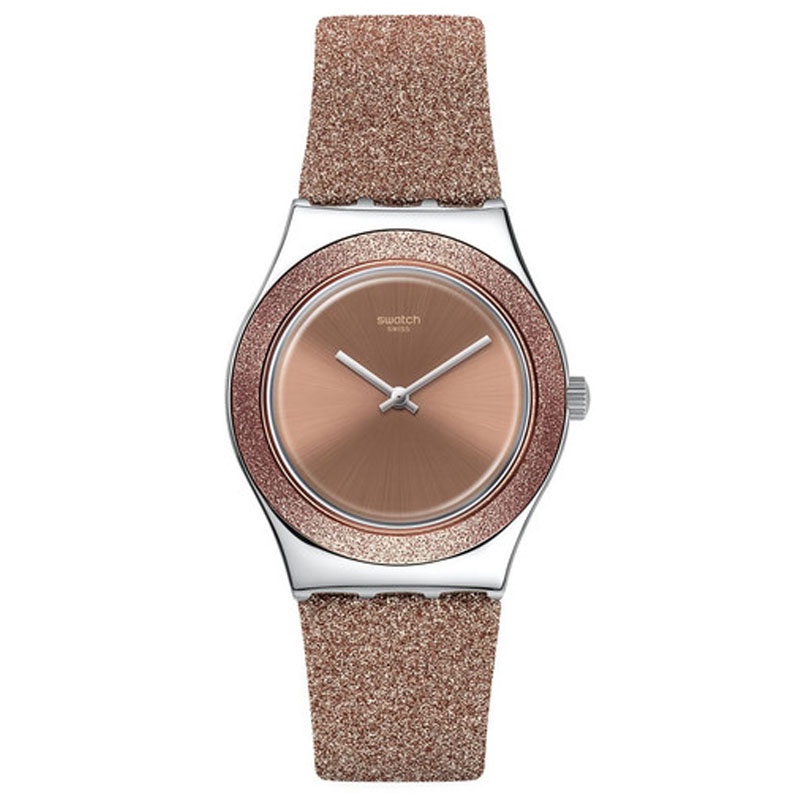 JAM TANGAN SWATCH ORIGINAL YLS220 SWATCH YLS 220 ROSE SPARKLE JAM TANGAN WANITA LA RS