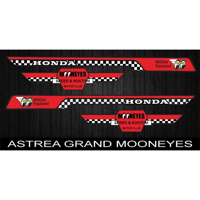 Stiker Striping Decal Astrea  Grand Motif Mooneyes