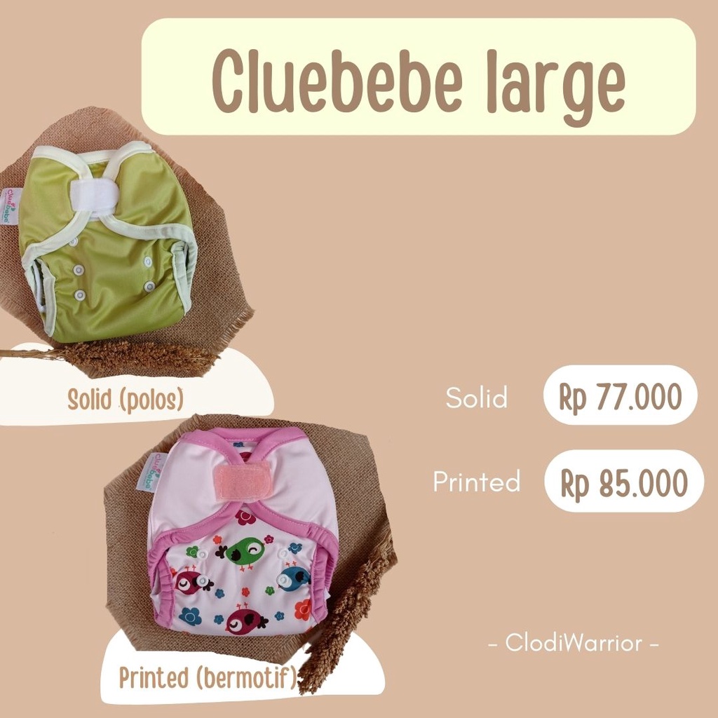 Cluebebe Coveria Large (5-15 kg) - termasuk insert 3 layer+stay dry