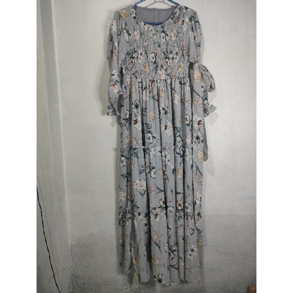 DRESS SMOKE YUNA / GAMIS BUNGA / GAMIS SMOKE / GAMIS WANITA REMPEL