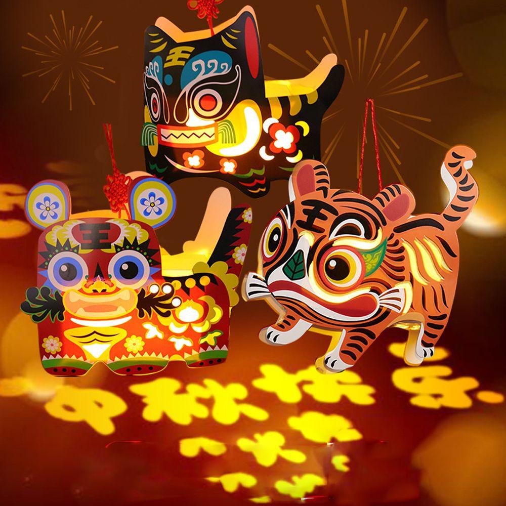 [Elegan] Mid-autumn Festival Kreatif Retro Portable Hanging Lighting Lampu Liburan Kuno