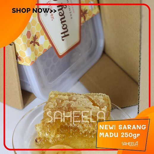 Cod Sarang Madu Saheela Madu Sarang Sahela 250gr Sarang Utuh Sahella Raw Honey Madu Murni Indonesia