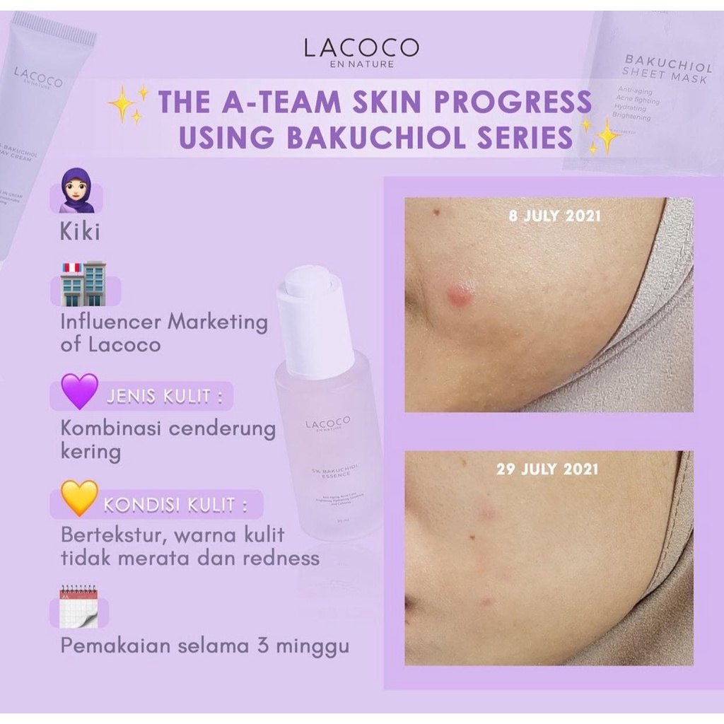 LACOCO BAKUCHIOL SERIES- LACOCO 5% BAKUCHIOL ESSENCE | DAY CREAM | NIGHT CREAM | SHEET MASK