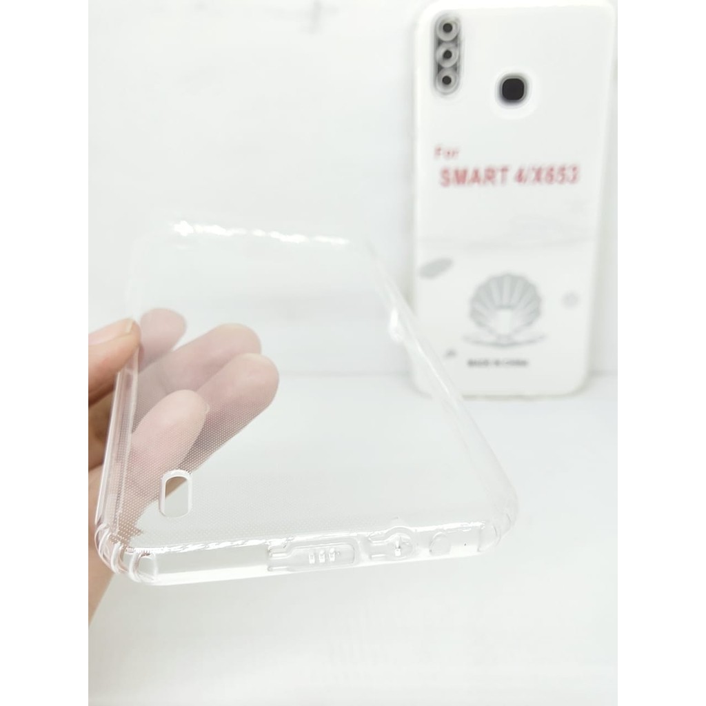 Soft Case Clear HD with Protector Camera Infinix Smart 4 6.82 inchi TPU Silicon Transparan