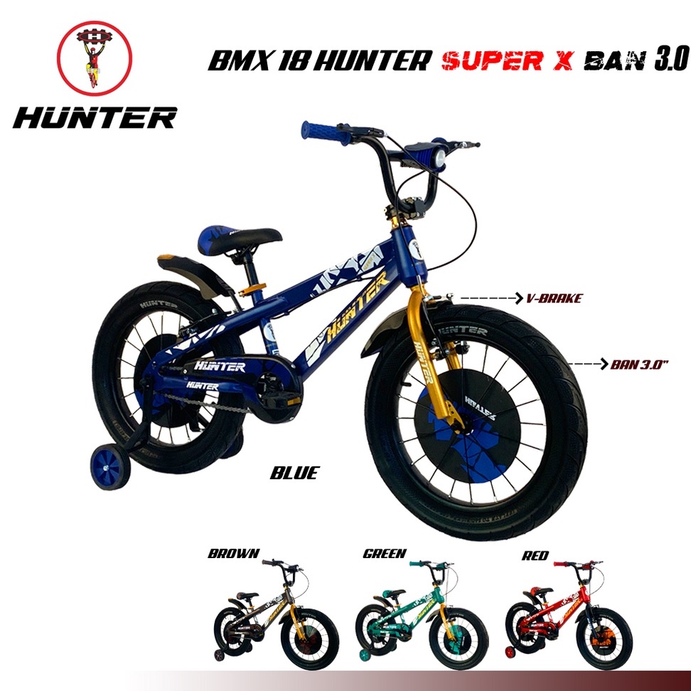 SEPEDA BMX 18 INCH HUNTER SUPER X BAN 3.0