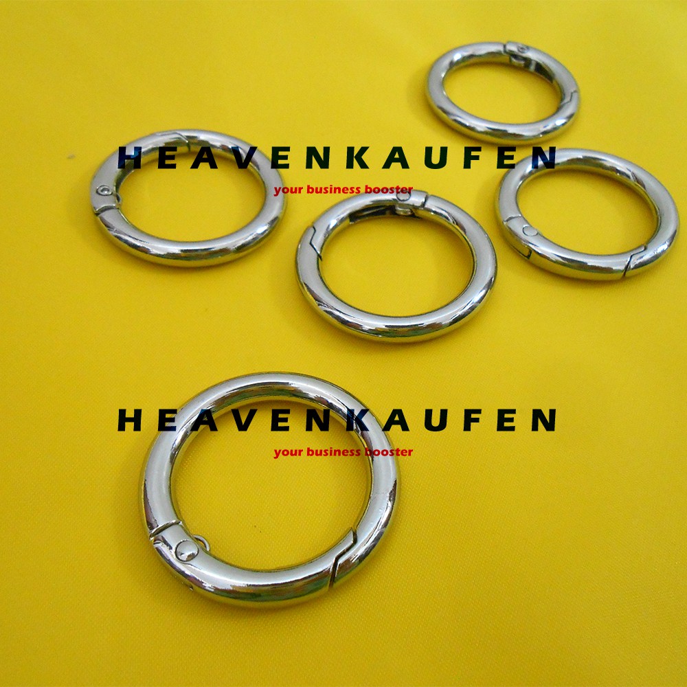 Ring Bulat Model Buka - Tutup Diameter Lubang 2,5 cm Tebal 4 mm Nikel Silver