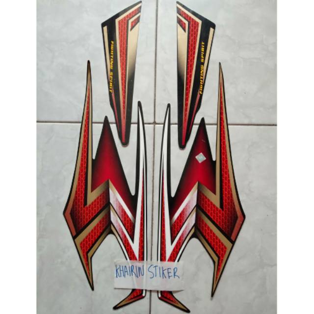 Striping rx king 2004 hitam ful merah