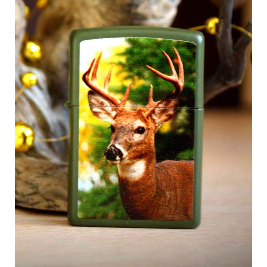 Zippo Original USA 28471 Buck Green - Resmi Terlengkap