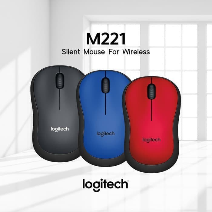 Logitech M221 Silent Wireless Mouse - Original Garansi Resmi 3 Tahun