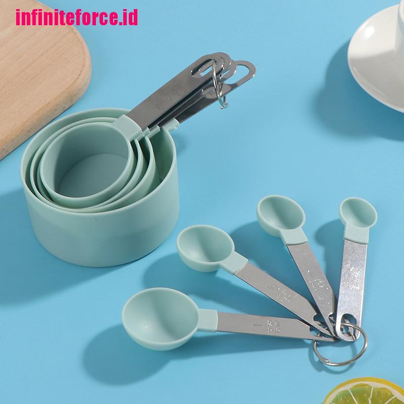 8PCs Measuring Cups Spoons Kitchen Baking Cooking Bakeware Kitchen Tools Set