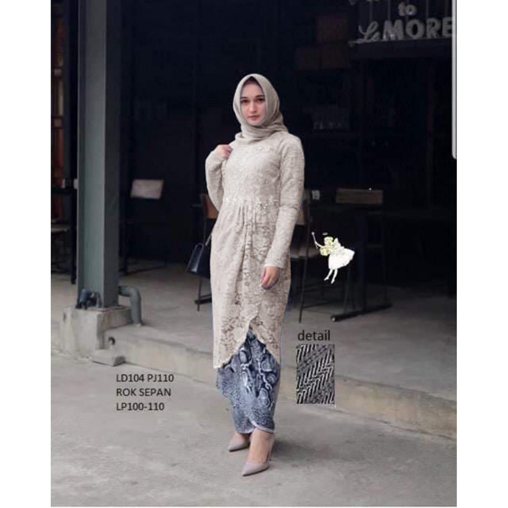 SET COUPLE KEBAYA AMORA KEBAYA BRUKAT TULANG MUTIARA KEBAYA WISUDA PREMIUM KEBAYA MODERN 9 WARNA-8