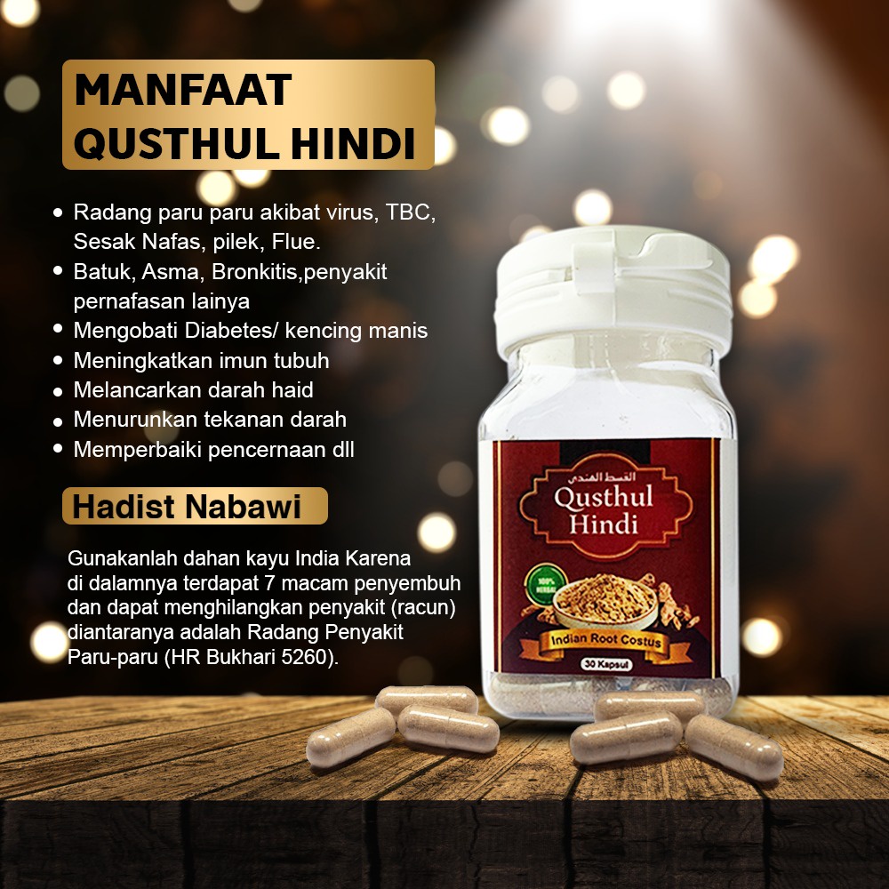 QUSTHUL HINDI KAPSUL - KAYU INDIA QIST ALHINDI ORIGINAL