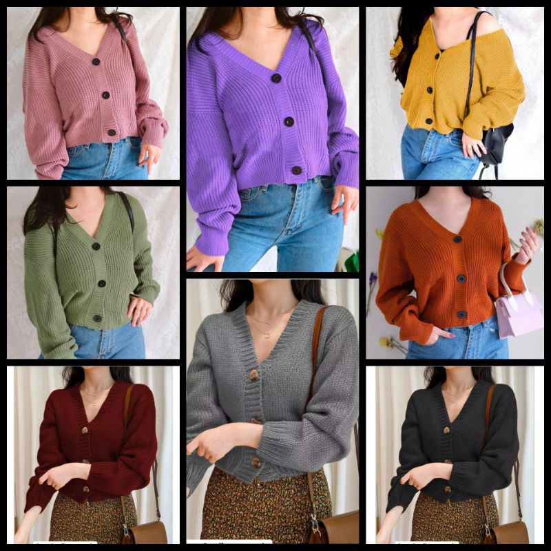 Cardi Rena Cardi Zoey Cardigan rajut tebal rajut Premium cardigan fashion korea