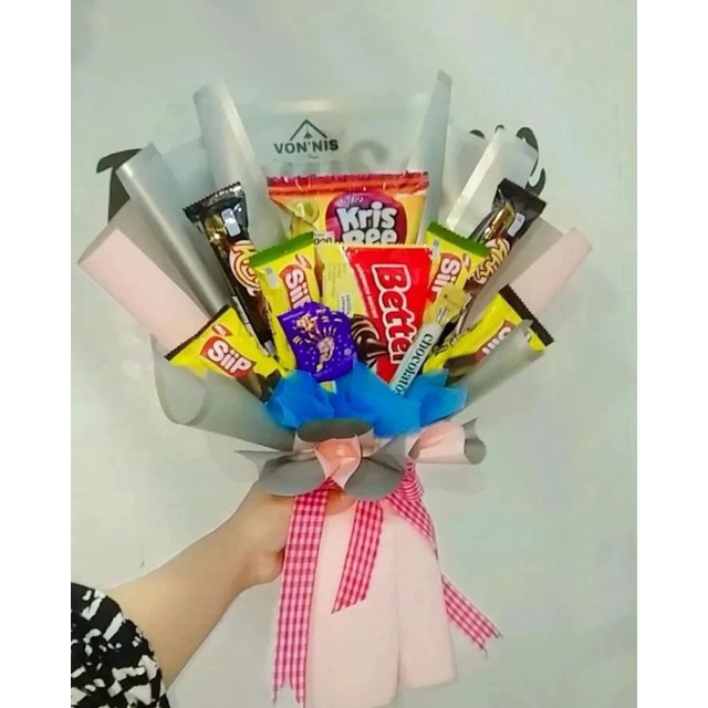 

BUKET SNACK EKONOMIS / KADO UNIK / HADIAH / BOUQUET