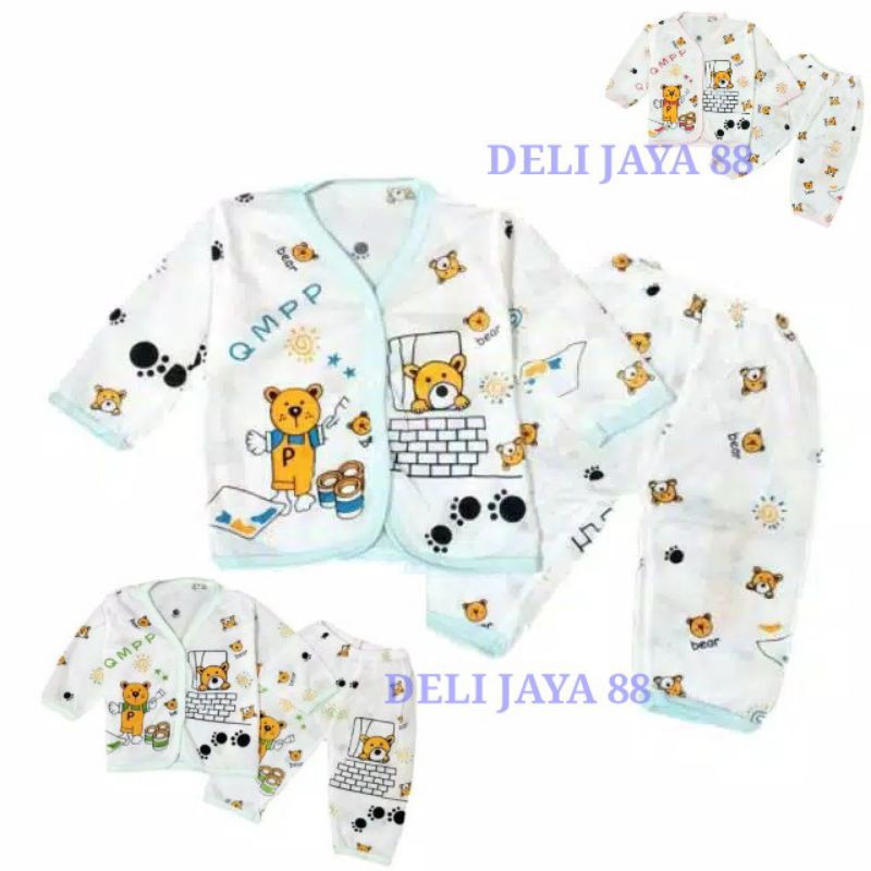 Piyama Kancing Anak Bayi setelan lengan panjang celana Piyama Kancing Anak Bayi setelan lengan panjang celana