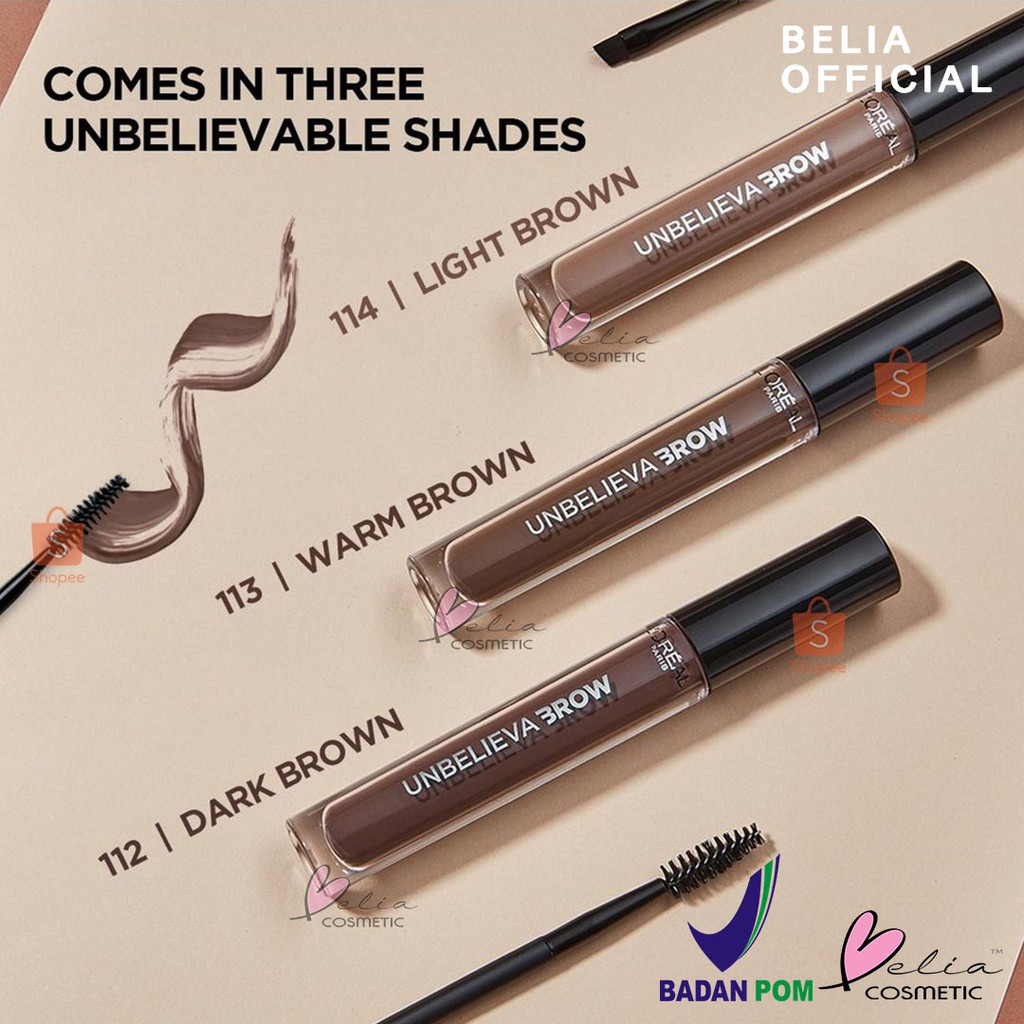 ❤ BELIA ❤ L'Oreal Paris Unbelieva brow Longlasting Brow Gel 8mL | Eyebrow | Alis Liquid LOREAL