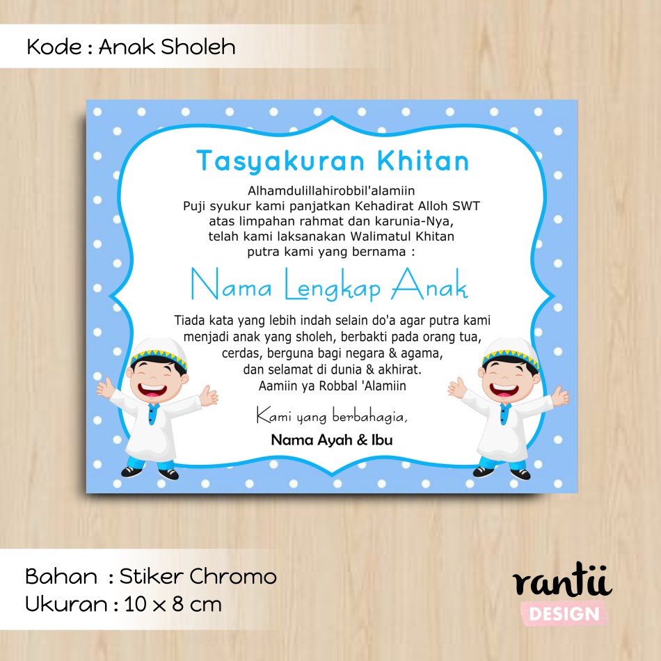 Stiker Label Tasyakur Aqiqah Khitan Tasyakuran Kehamilan Syukuran 4 Bulanan Shopee Indonesia