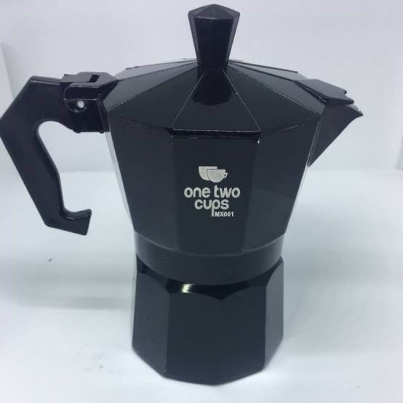 MOKA POT TEKO STOVETOP FILTER 3 6 CUP  HITAM (COFFEE MAKER)