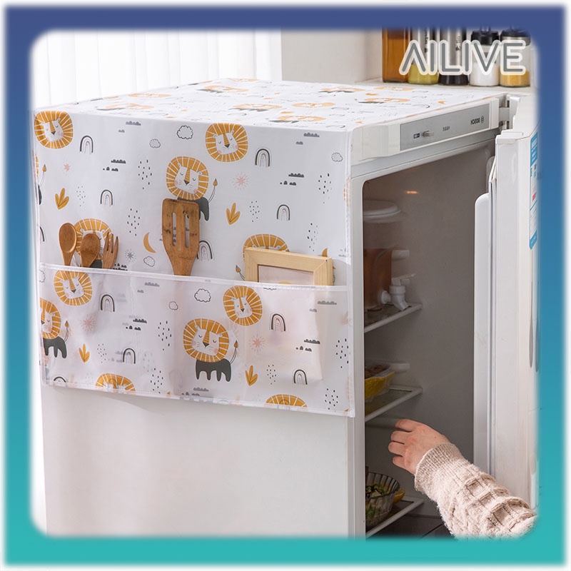 AILIVE Taplak Kulkas Waterproof Anti Air PEVA Premium Alas Sarung Penutup Refrigerator Pelindung Kulkas Bahan Tebal