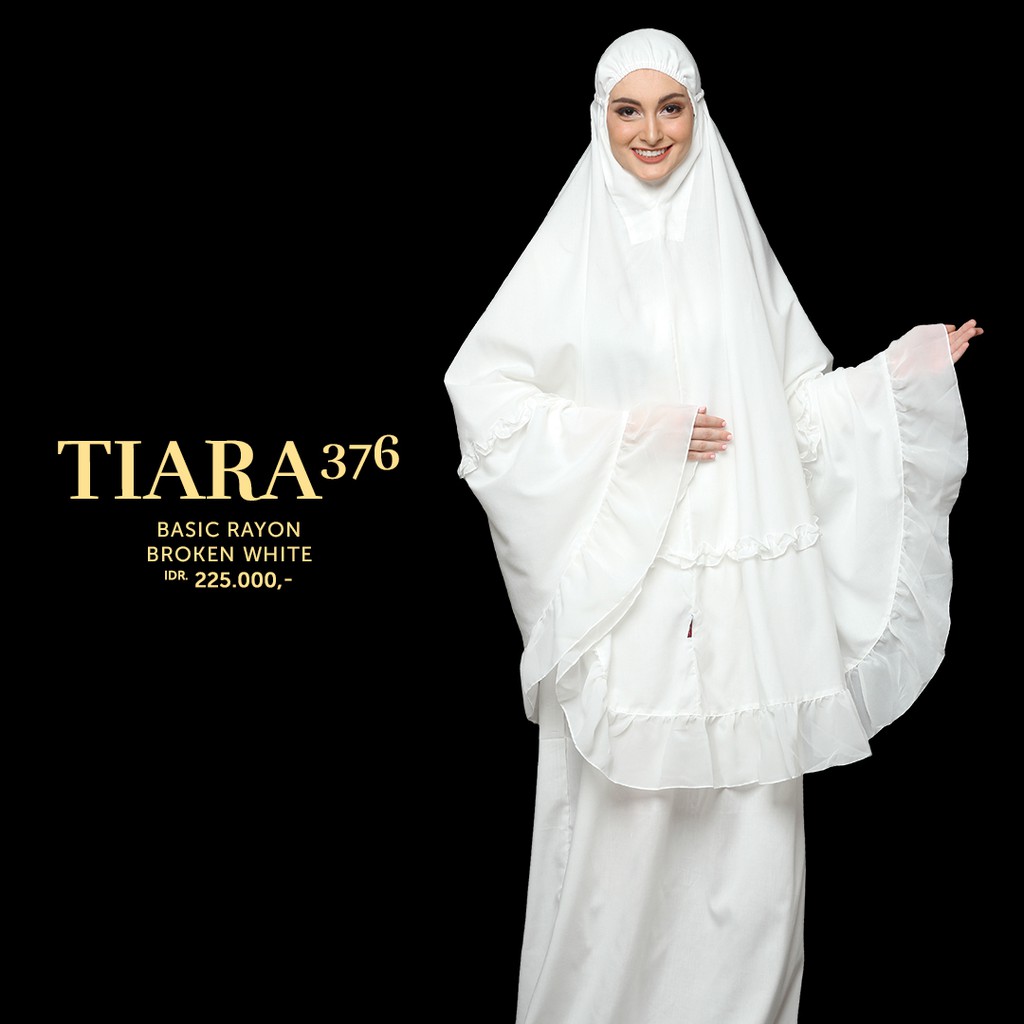 Mukena Tatuis Tiara 376 Rayon Adem Halus Renda Rimpel 