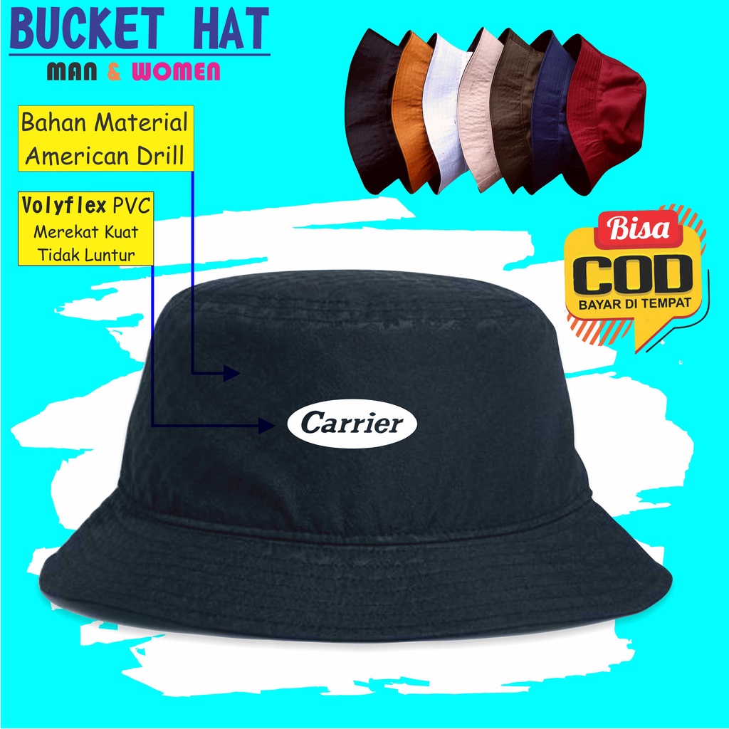 Topi Bucket Hat Model Carrier Bolak Balik (Korea Style)