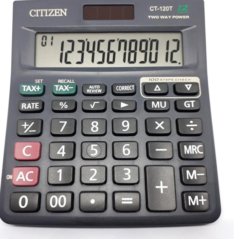 

PRS Kalkulator Citizen Type CT 120 T - Calculator Citizen 12 Digit CT-120T↓☁ (Best Product)Model baru ↓