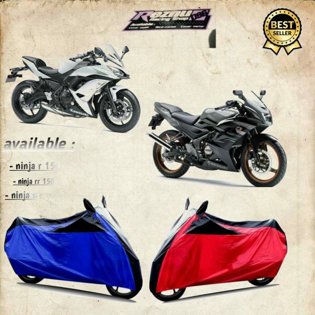 Cover mootor kawasaki NINJA RR selimut motor sarung motor pelindung motor NINJA R NINJA RR terlaris