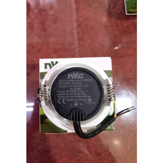 Lampu Led Downlight NVC 4w Semi-White 5700k