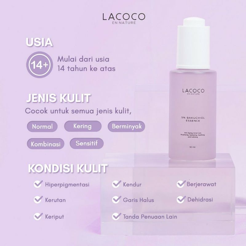 LACOCO 5% BAKUCHIOL ESSENCE LACOCO SERIES BAKUCHIOL LACOCO NASA LACOCO ORIGINAL